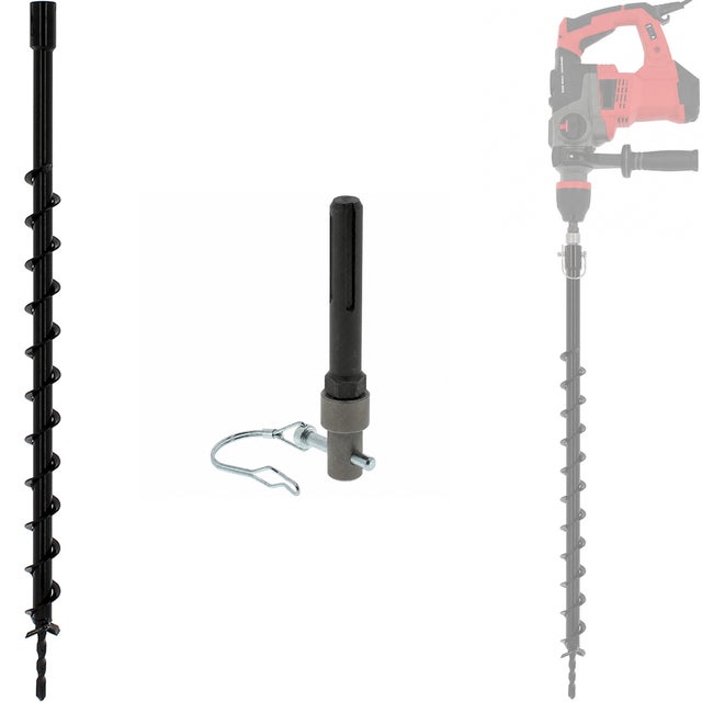 Mèche de tarière Ø 40 mm avec adaptateur pour perceuse et perforateur SDS-max