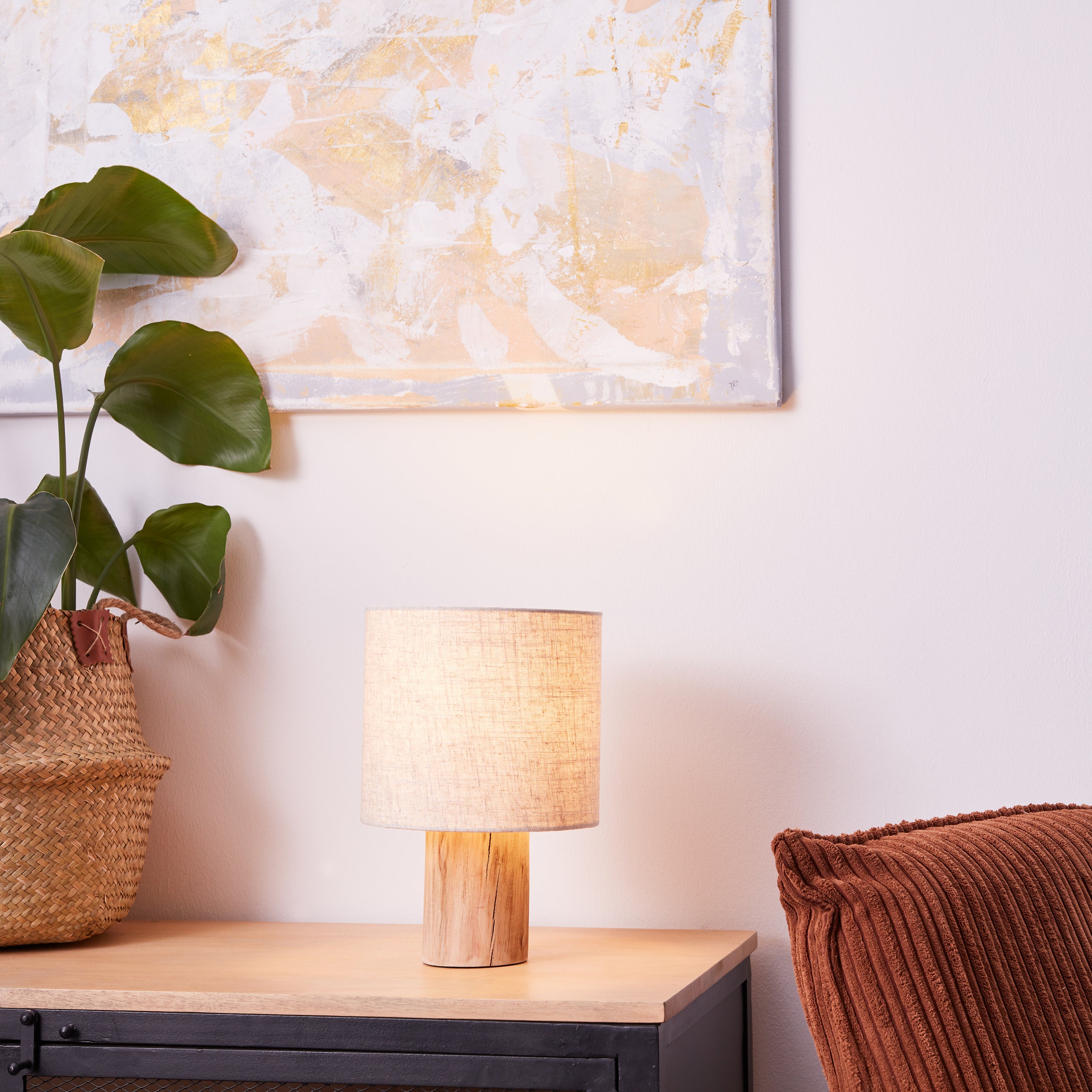 Lampa BRILLIANT, lampa stołowa Pia naturalna, 1x A60, E27, 40W, drewno ze zrównoważonego leśnictwa (FSC) - 8