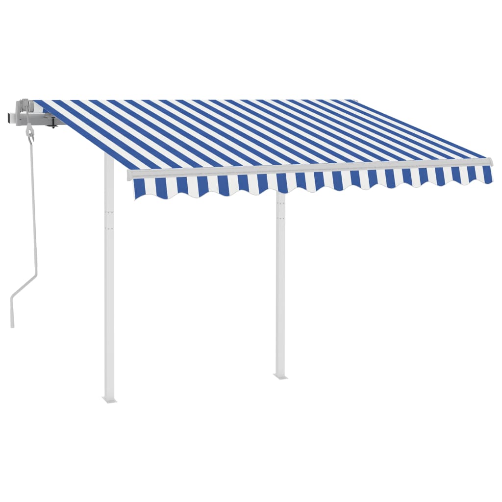 Tenda A Rullo Elettrica Outsunny Per Terrazza 3x2,5 M – Telecomando E Manovella, Telaio In Alluminio, Protezione UV30+, Regolabile Da 45° A 85°