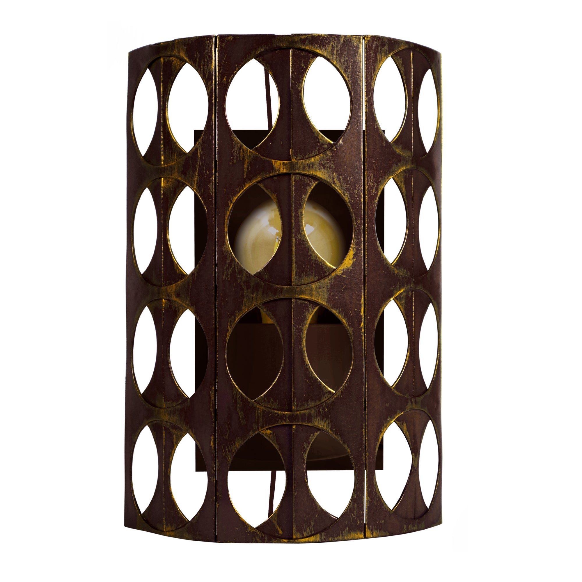 Aplique tosel ,metal,marrón,a10xd25xp16cm