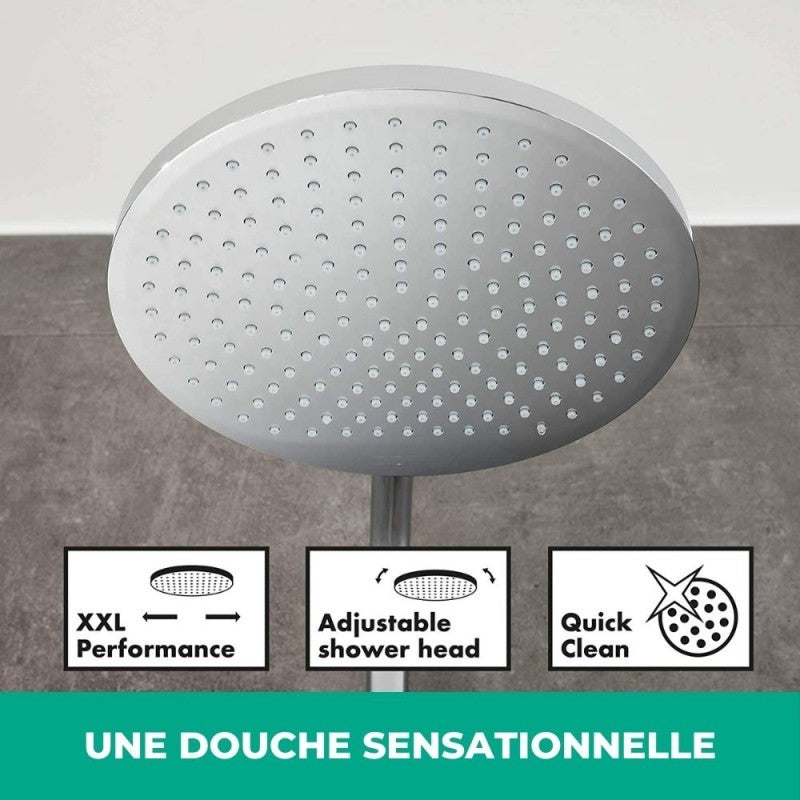 Colonne bain douche thermostatique HANSGROHE Crometta S 240 chromé - 6