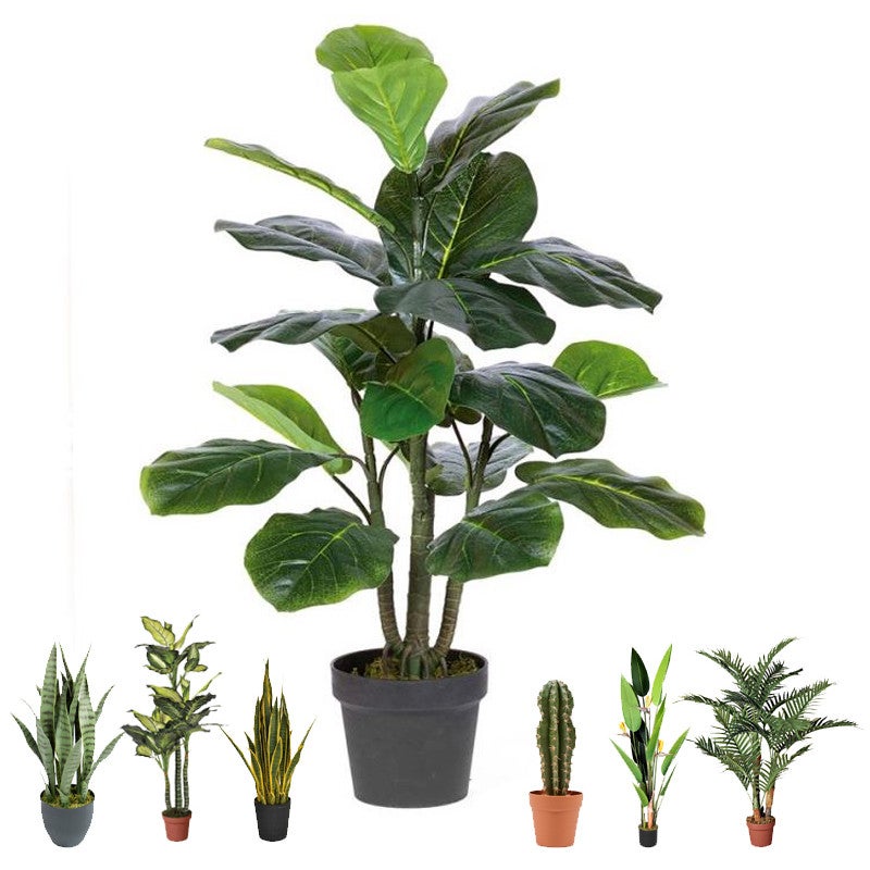 Artificial Ficus Tree Plant 130cm Variegated Realistic Faux Plants Leaf