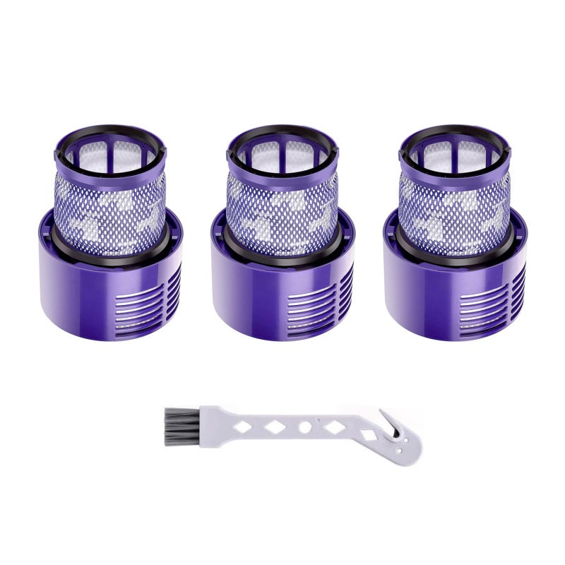 Filtr do odkurzacza, Akcesoria do odkurzacza (3 filtry + 1 szczotka z piór), Kompatybilny z modelem V10