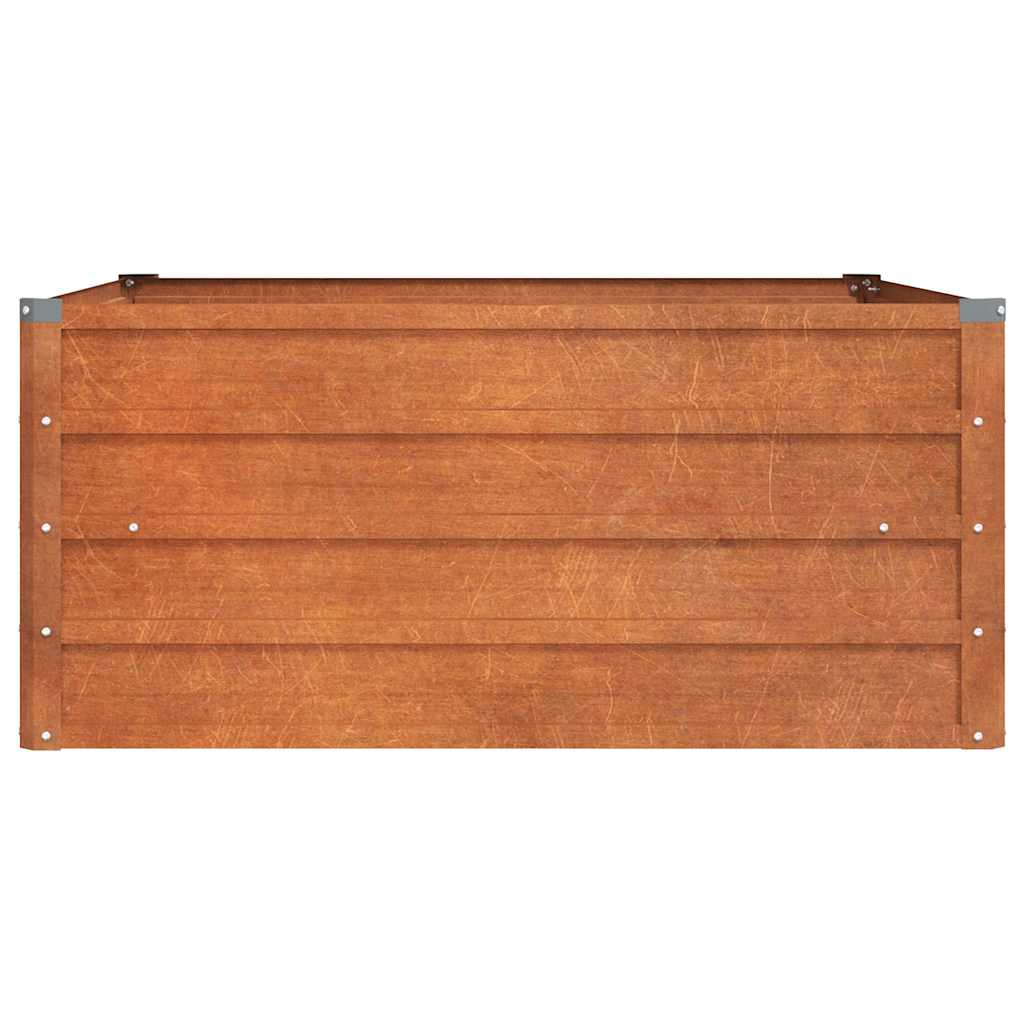 Jardinière - Lit surélevé de jardin - Pot de fleurs rouillé 100x100x45 cm acier corten Couleur évolue n1300l - 4