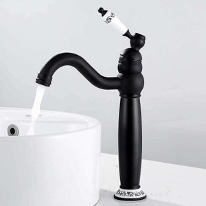Rubinetto Da Cucina Retrò Bagno Lavabo Rubinetto Miscelatore Miscelatore Erogatore Puo Essere Di 360 Gradistile Vintage Nero 56520104