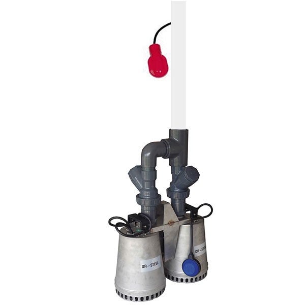 Pompe vide-cave - Kit pluvial DR Steel 75 DR2P - 2 pompes de Zenit ...
