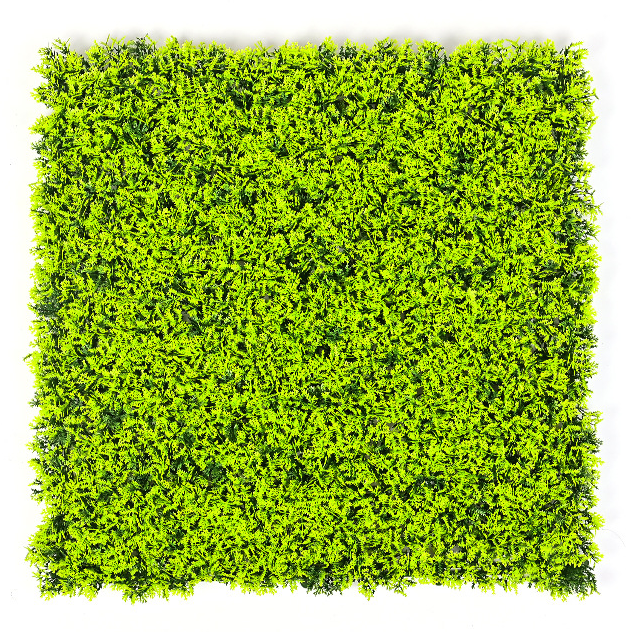 Sztuczny żywopłot 50 cm x 50 cm, ochrona i prywatność dla ogrodu, tło ścienne z syntetycznej trawy, ochrona UV (1 sztuka)