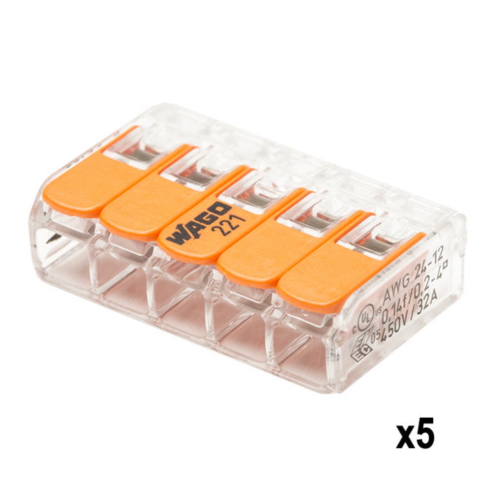 Malette de 80 bornes de connexion S221 2, 3, et 5 entrées pour fils souples et rigides-Wago - 5