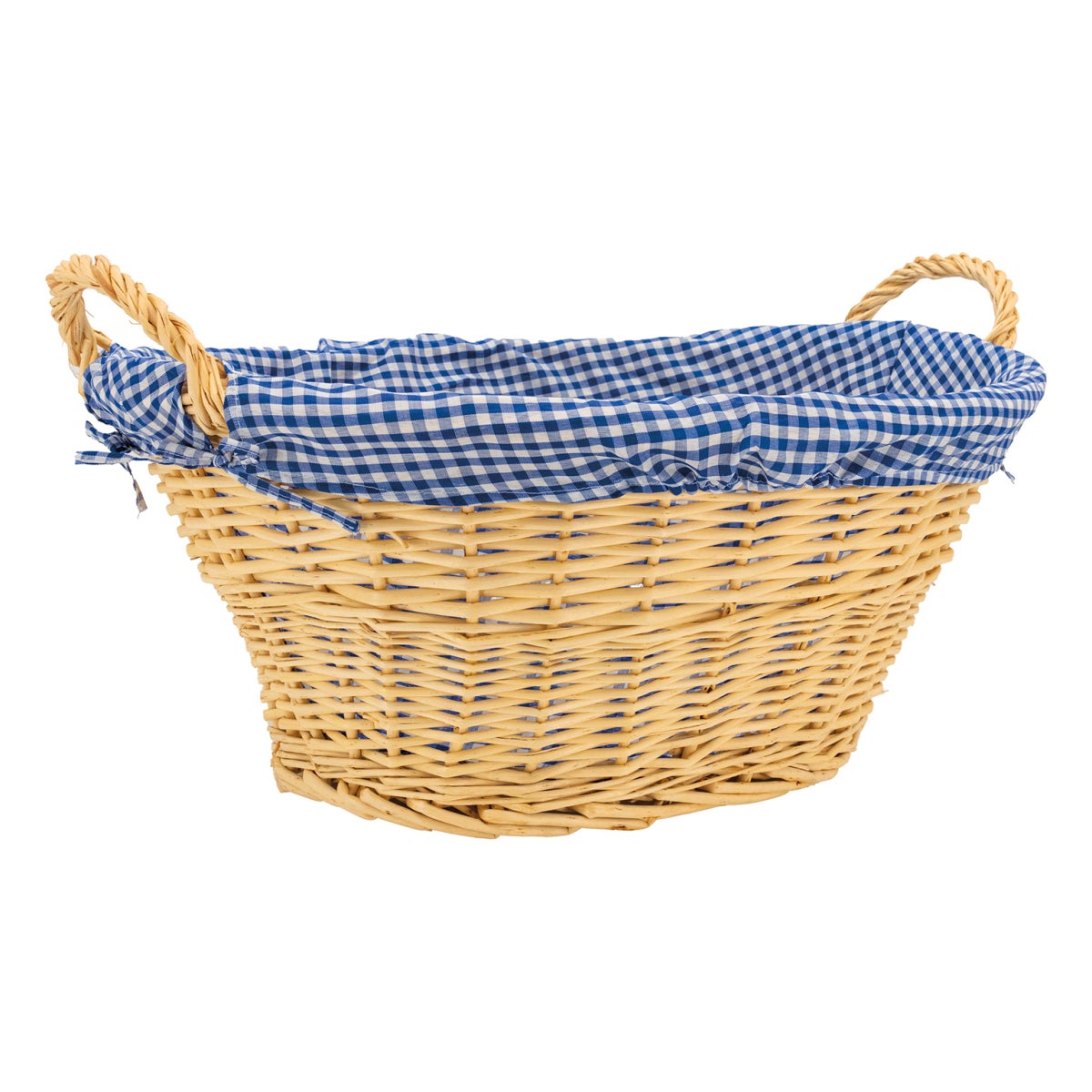 Grand Panier à Linge En Osier Vintage – Avec Poignées – 70 Cm