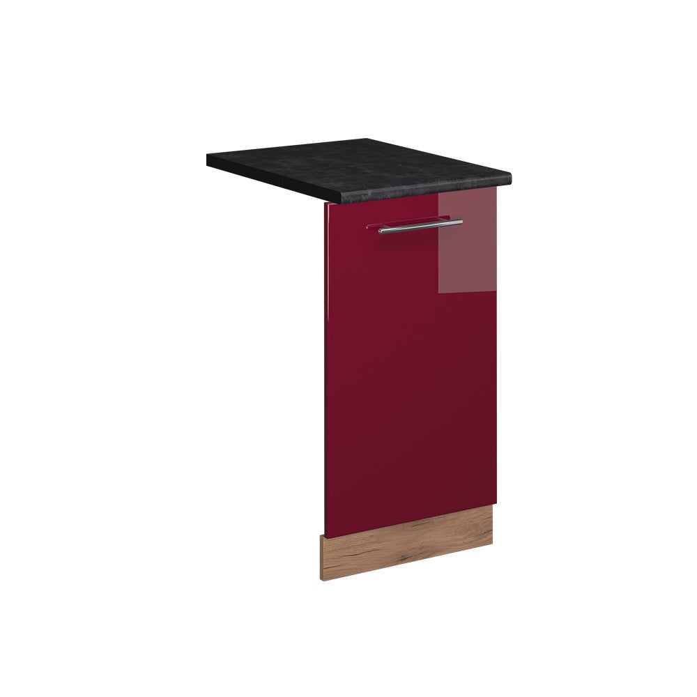 Vicco Panel przedni zmywarki Fame-Line, Bordowa Czerwień wysoki połysk, 45 cm , BP Antracyt