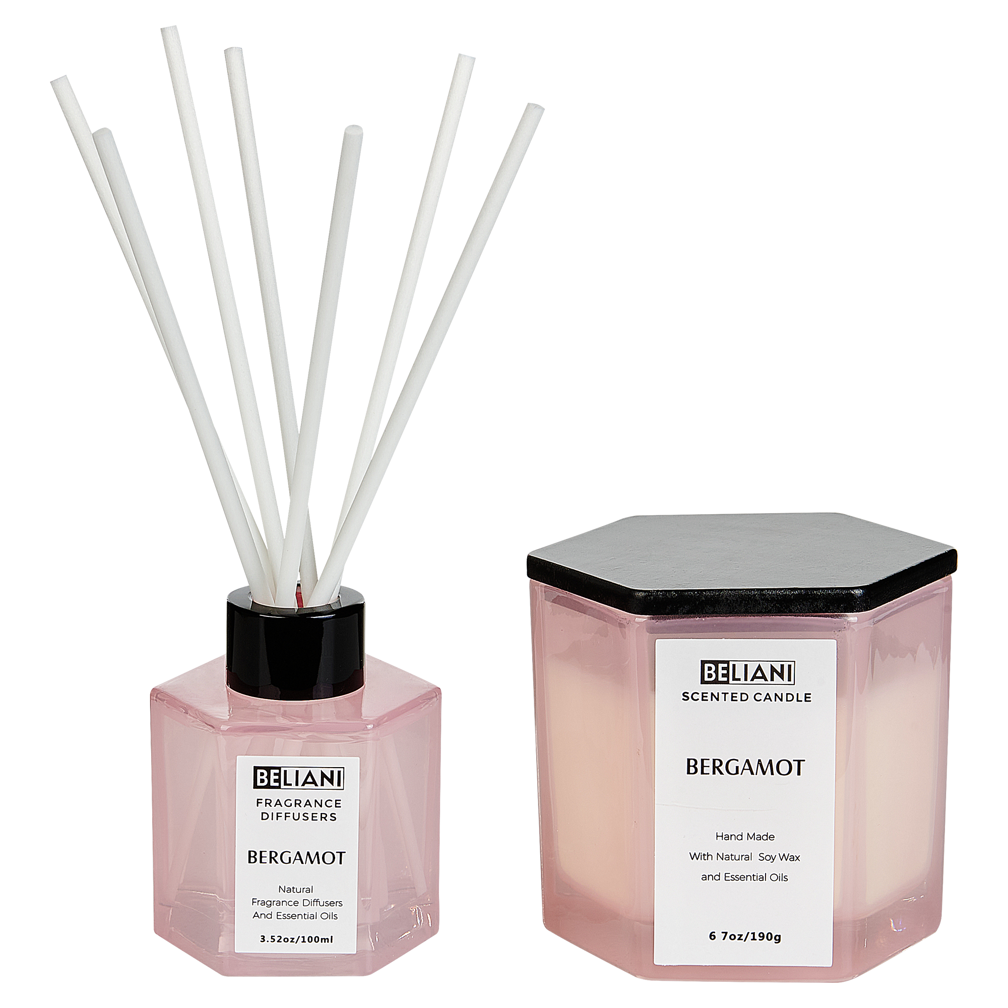 Lumânare parfumată și difuzor de parfum cu bețisoare CLASSY TINT Ceară de soia Fructat