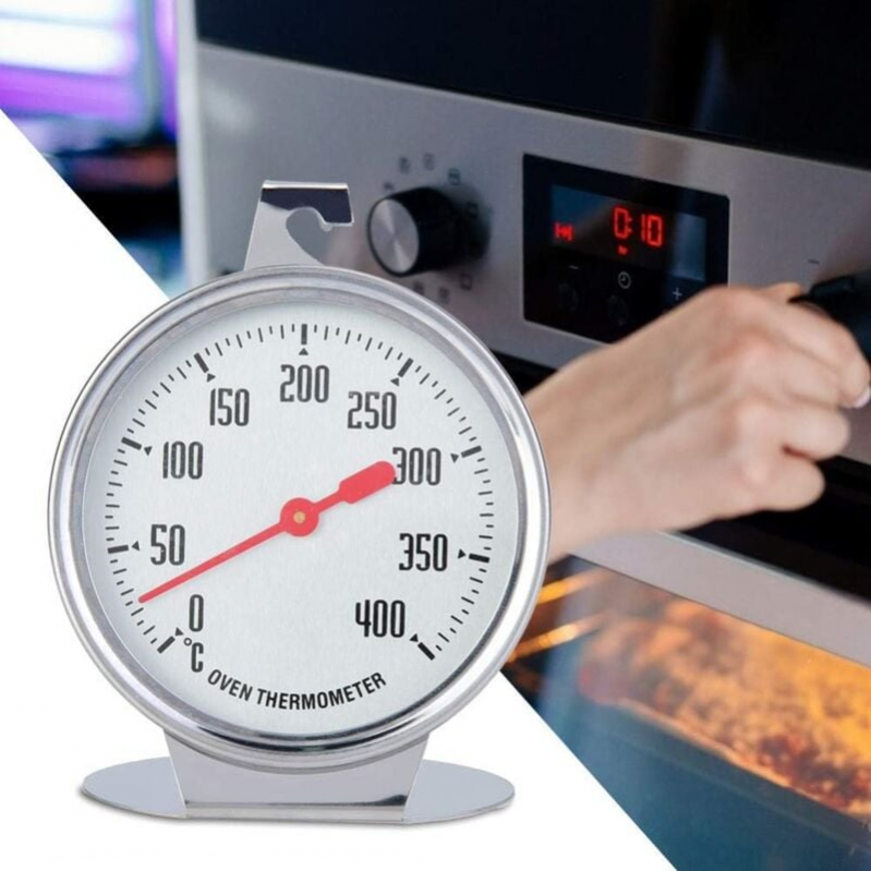 Thermomètre De Four Inox 0-400°C – Suspendable Ou Posable, Grand Cadran Facile à Lire