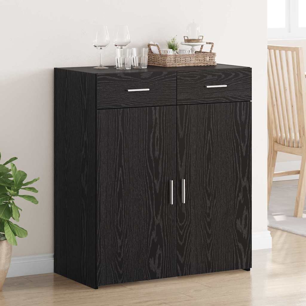 Armario de almacenamiento roble negro 80 x 42.5 x 93.5 cm
