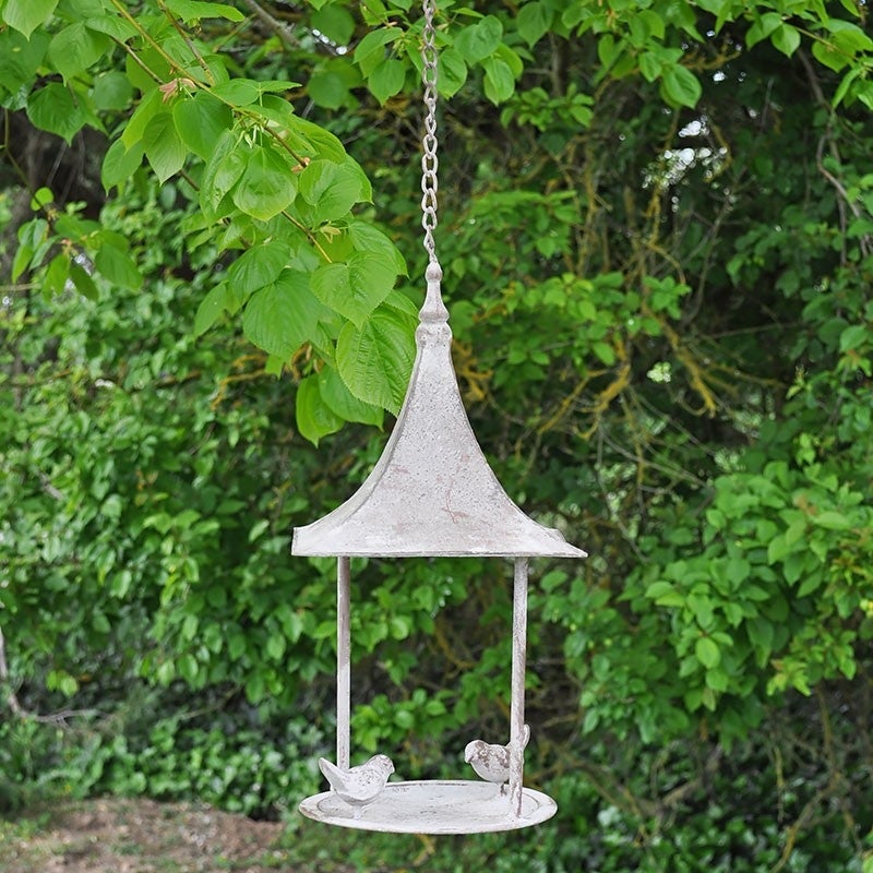 Mangeoire oiseau à suspendre brune 40x19x18cm - 2