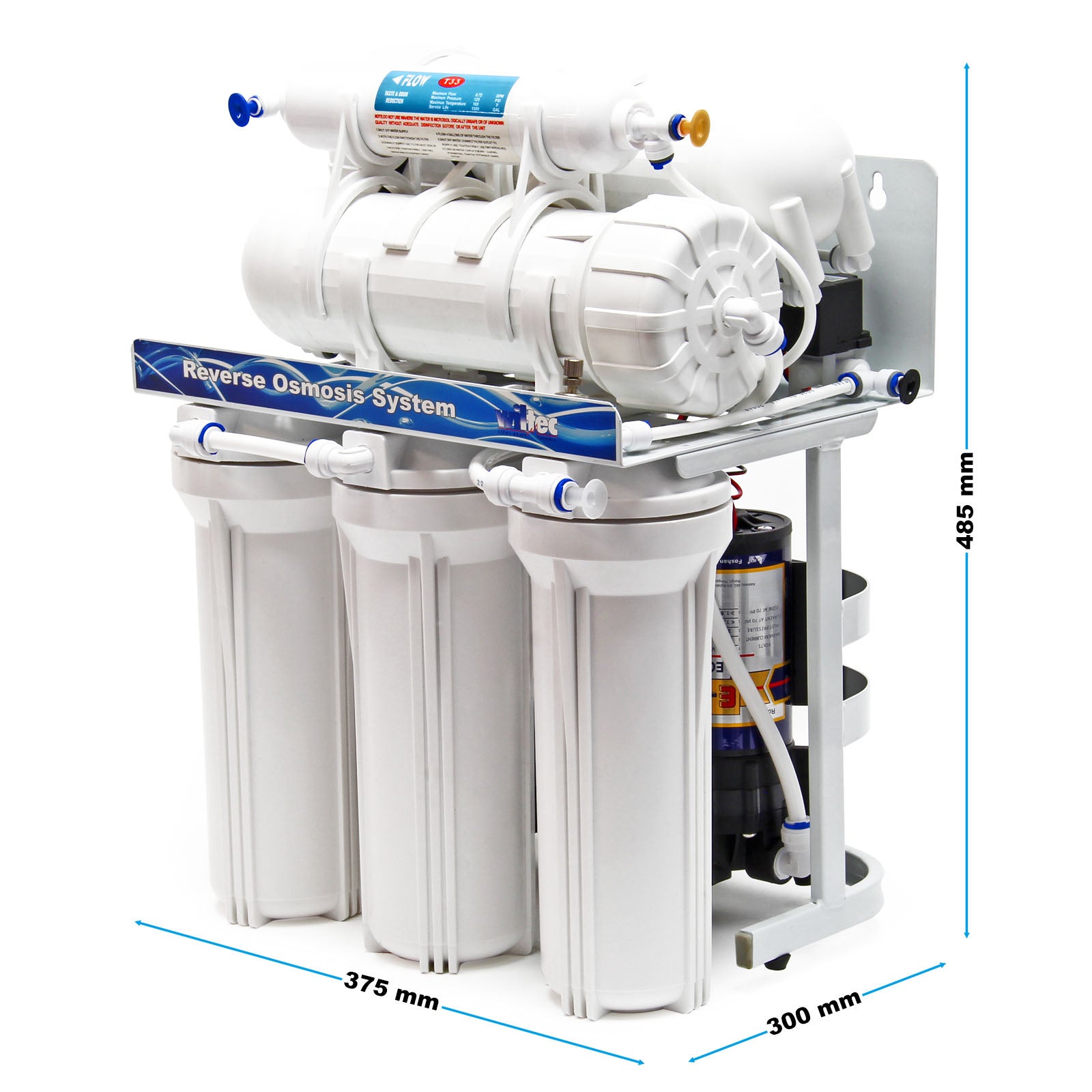 NW-RO400-E2 Système d'Osmose Inverse (RO) à 5 étapes – 1500 l/jour 400 GPD – avec pompe booster – Montage mural, Sous évier – Osmoseur… Naturewater... - 4