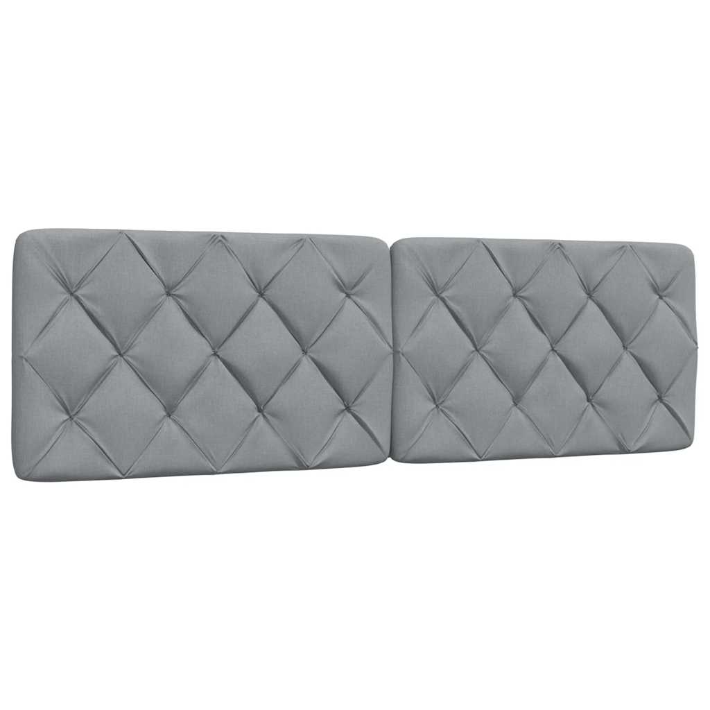 Cadre de lit sans matelas gris clair 160 x 200 cm en tissu - 7