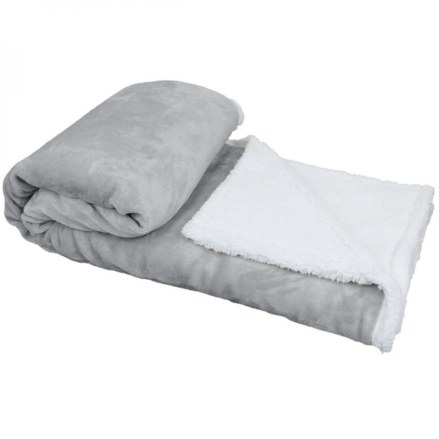 Couette Doublée Polaire Microfibre 220x240 Cm BICOLORE Vieux Rose Et