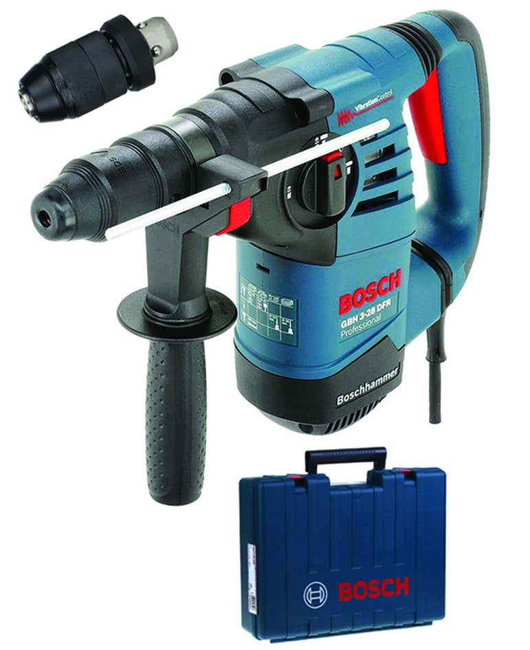 Marteau Perforateur Bosch GBH 3-28 DFR - 800W 3,1J - Mandrin SDS-plus - Faibles Vibrations - Coffret Transport