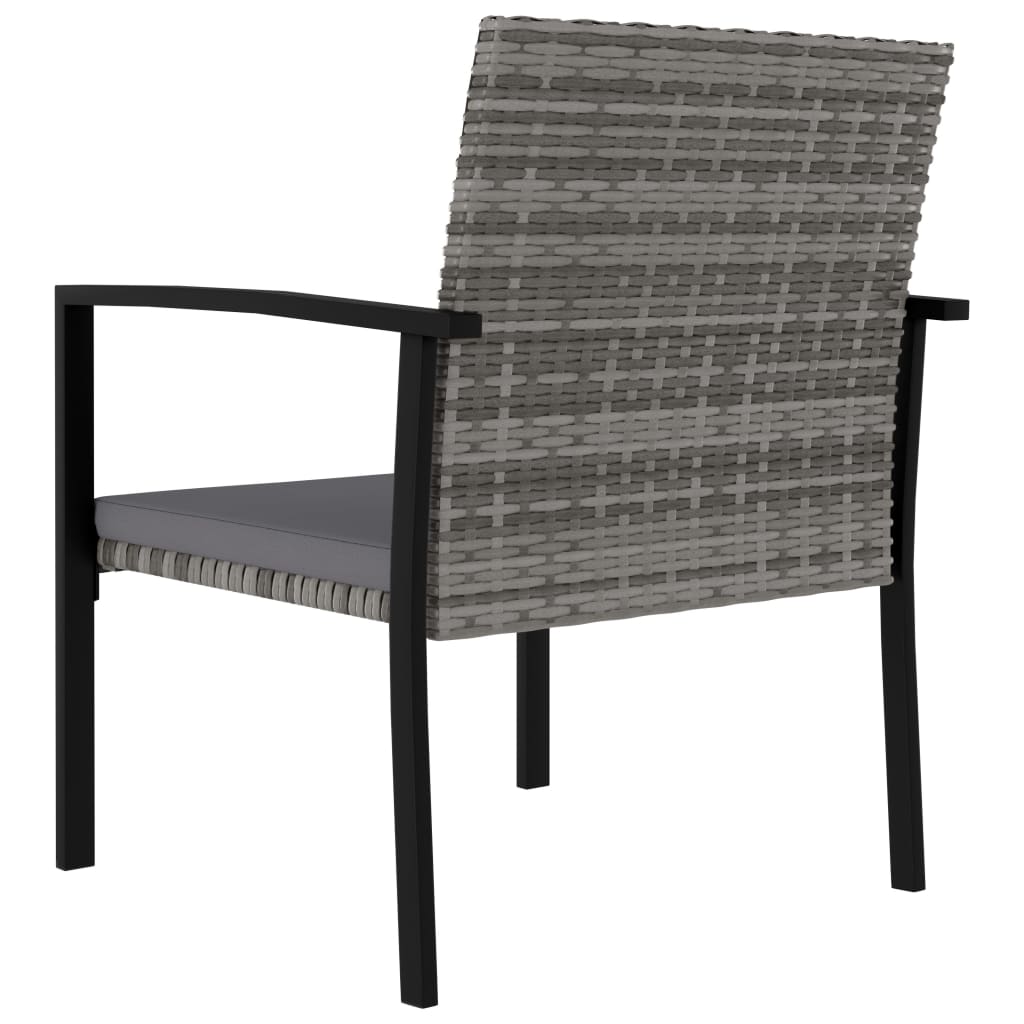 Maison Exclusive - Set da Pranzo da Giardino 3 pz in Polyrattan Grigio - 9