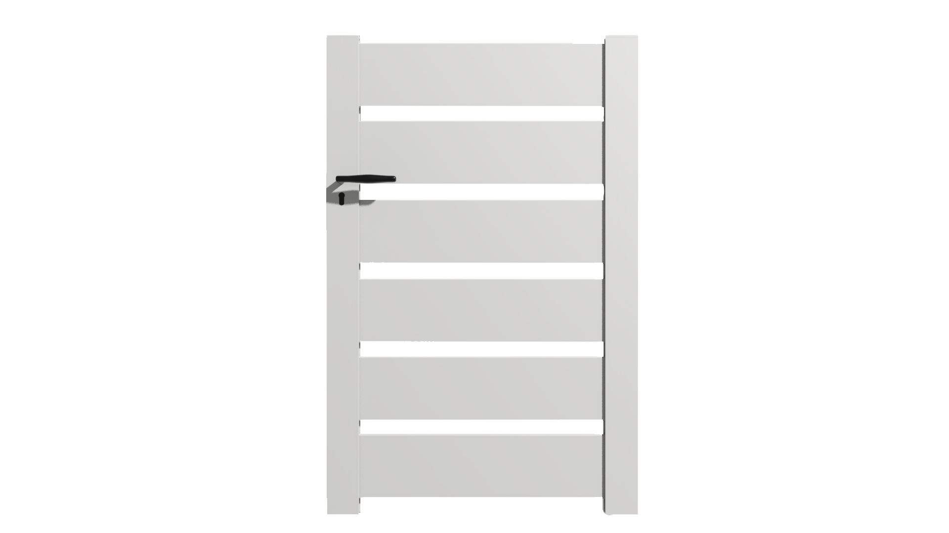 Portillon en kit aluminium SAH dimensions L.1000 (entre piliers) x H.1500 mm Couleurs Gris (RAL 7016) - 3
