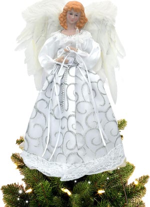 Décoration Bureau Ange De Noël En Résine Avec Ailes - Figurine Fête Et Noël