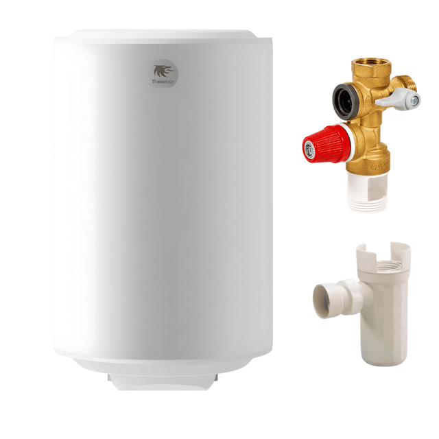 Pack Chauffe eau électrique Stéatis vertical 100 Litres THERMOR + Groupe de sécurité 3/4 + Siphon de groupe