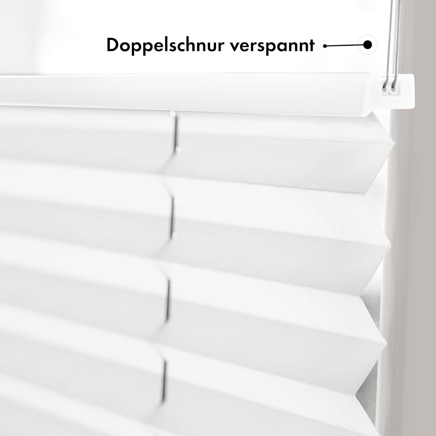 Store plissé sans perçage 45 x 120cm, blanc, stores pour les portes et les fenêtres, opaque, protection de la vie privée, protection solaire, store - 2