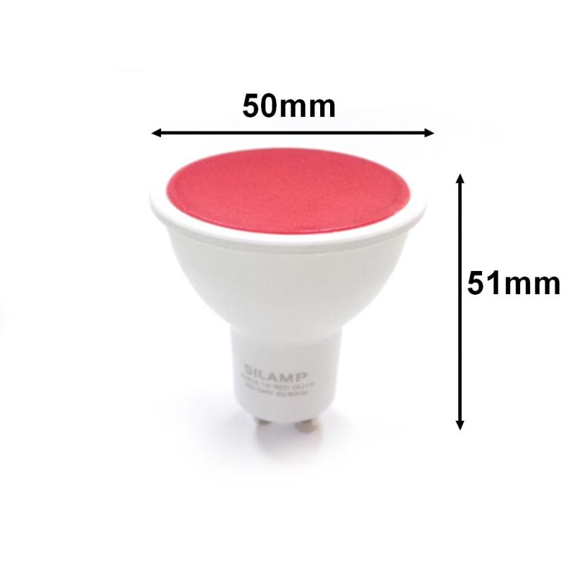 Ampoule LED GU10 7W 220V ROUGE - SILAMP - 3
