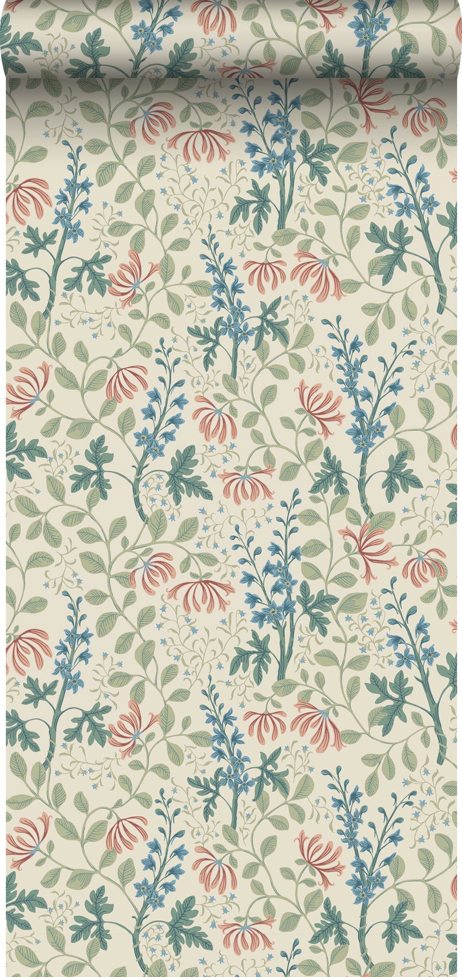Tapeta kwiaty zielonymIw wielu kolorach - 53 cm x 10.05 m - BORASTAPETER