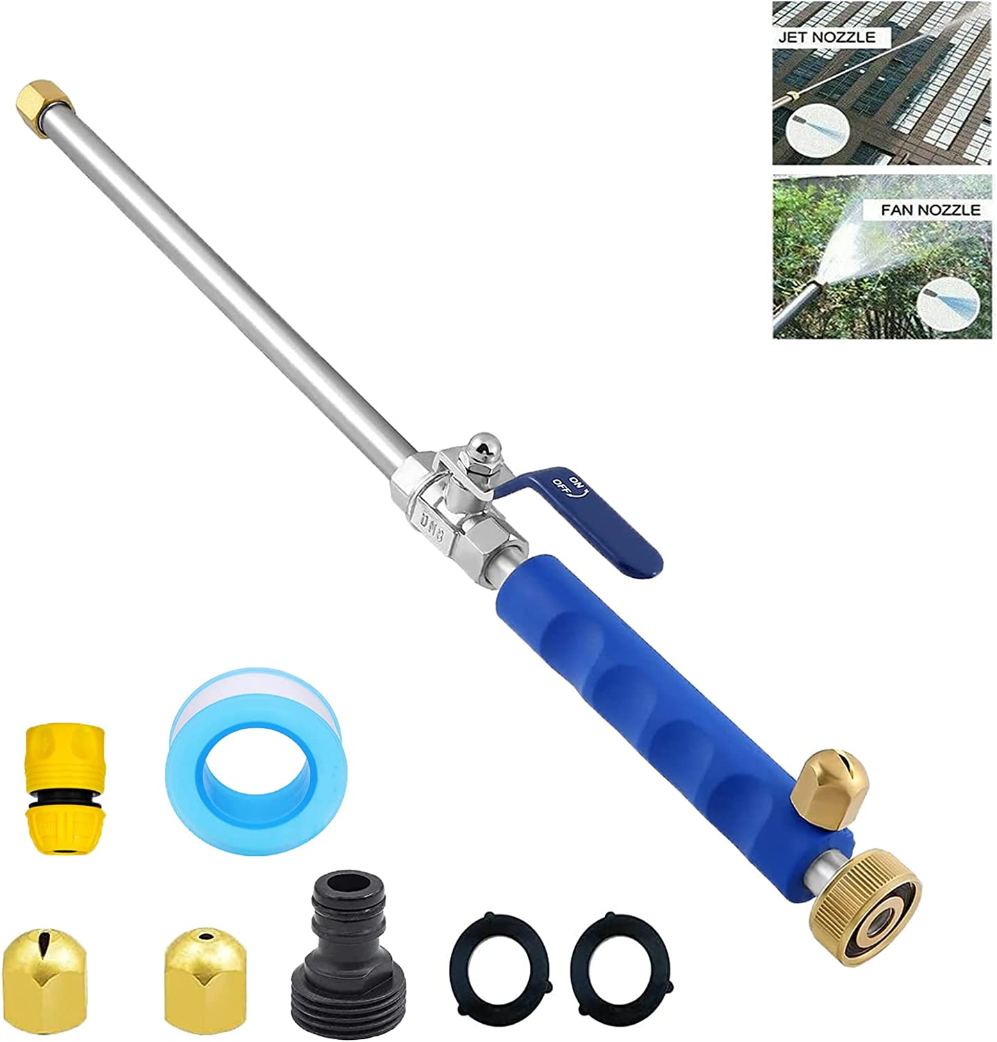 Omabeta Buse de tuyau haute pression Pulvérisateur de buse d'eau tenu Omabeta Buse de tuyau haute pression Pulvérisateur de buse d'eau tenu