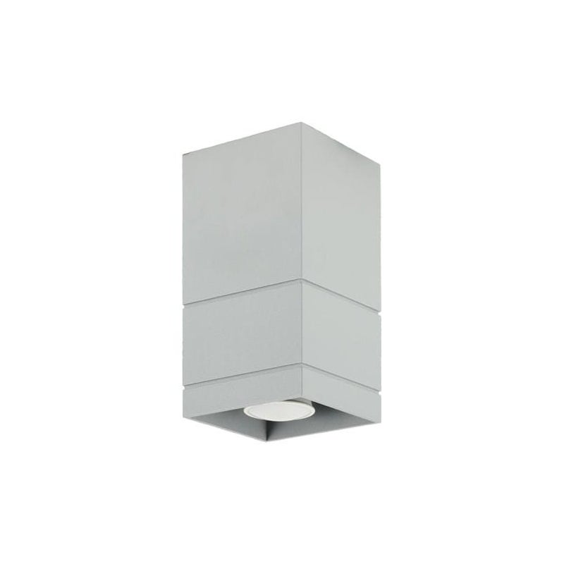 Reflektor sufitowy spot natynkowy Neron kwadratowy szary 1xGU10x40W wym: 10 x 10 cm metal Lampex