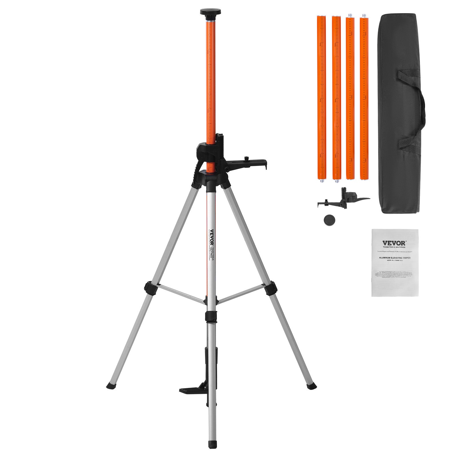 Uniwersalny statyw konstrukcyjny do laserów i urządzeń niwelacyjnych aluminiowy 1040-3400mm VEVOR