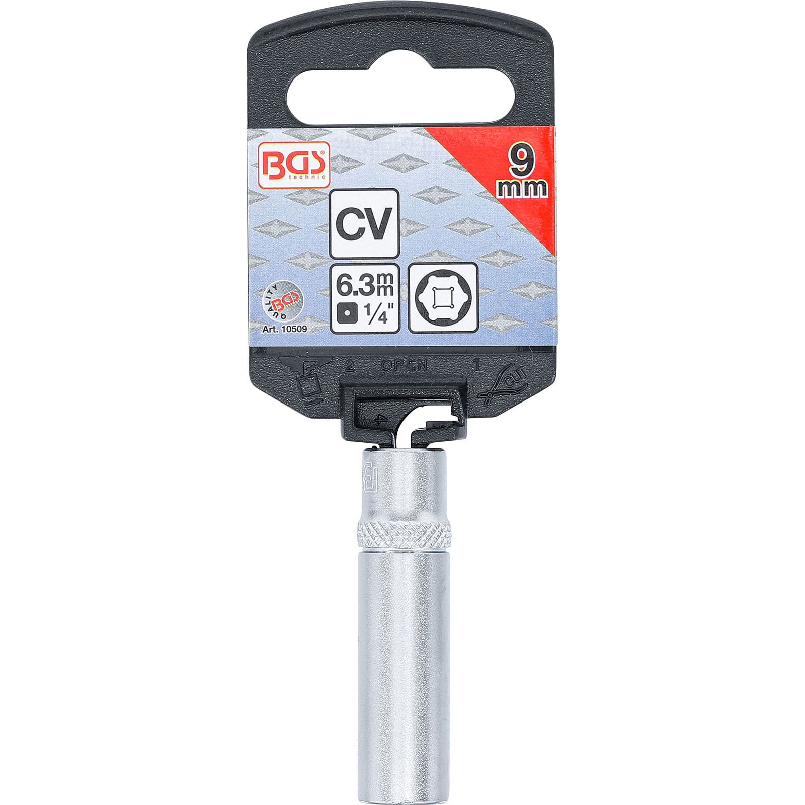 Douille pour clé, six pans, longue | 6,3 mm (1/4