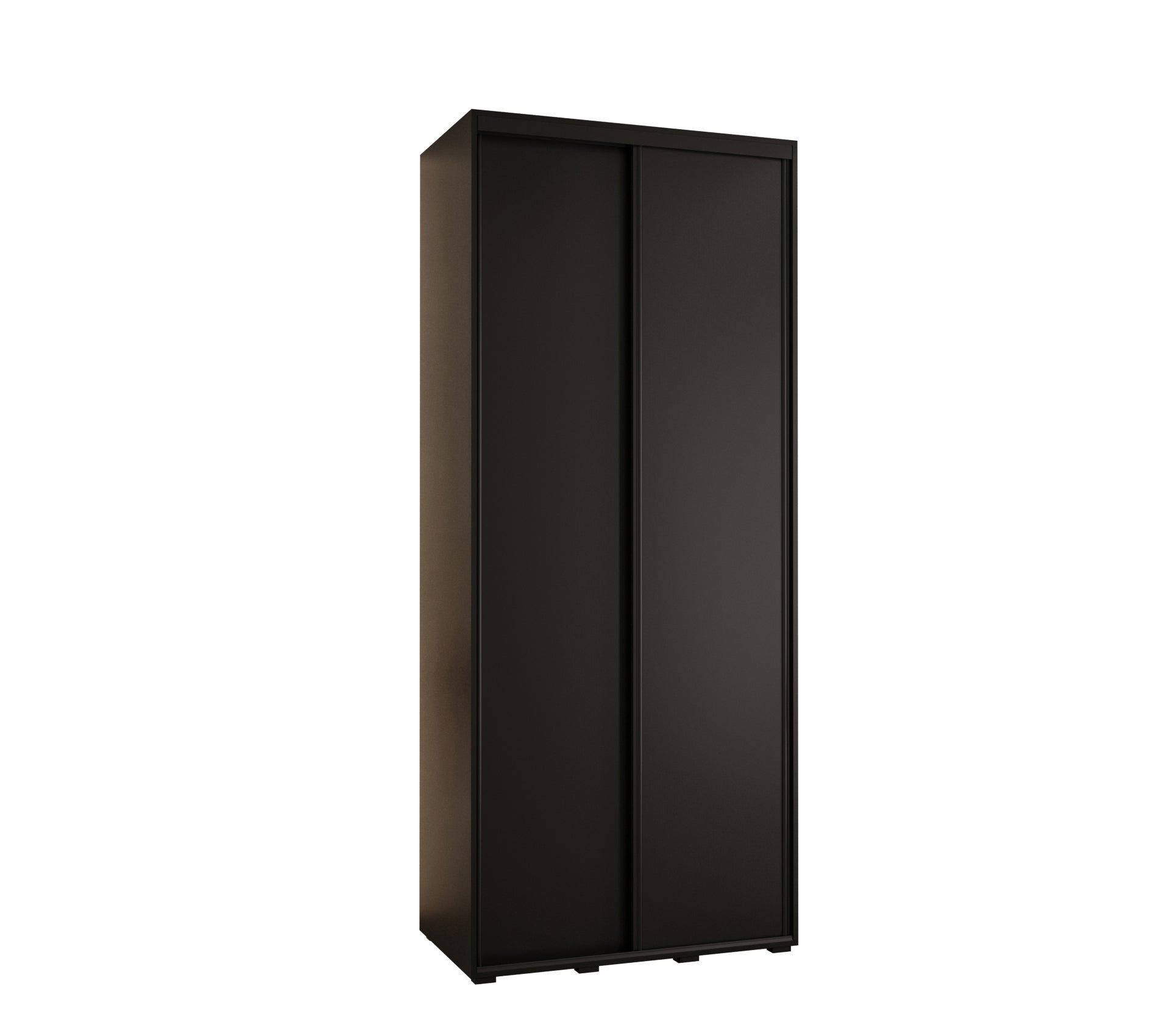 Szafa przesuwna wysoka Davos 1 100 x 45 x 235,2 cm czarny + czarny + u. czarny - Abiks Meble
