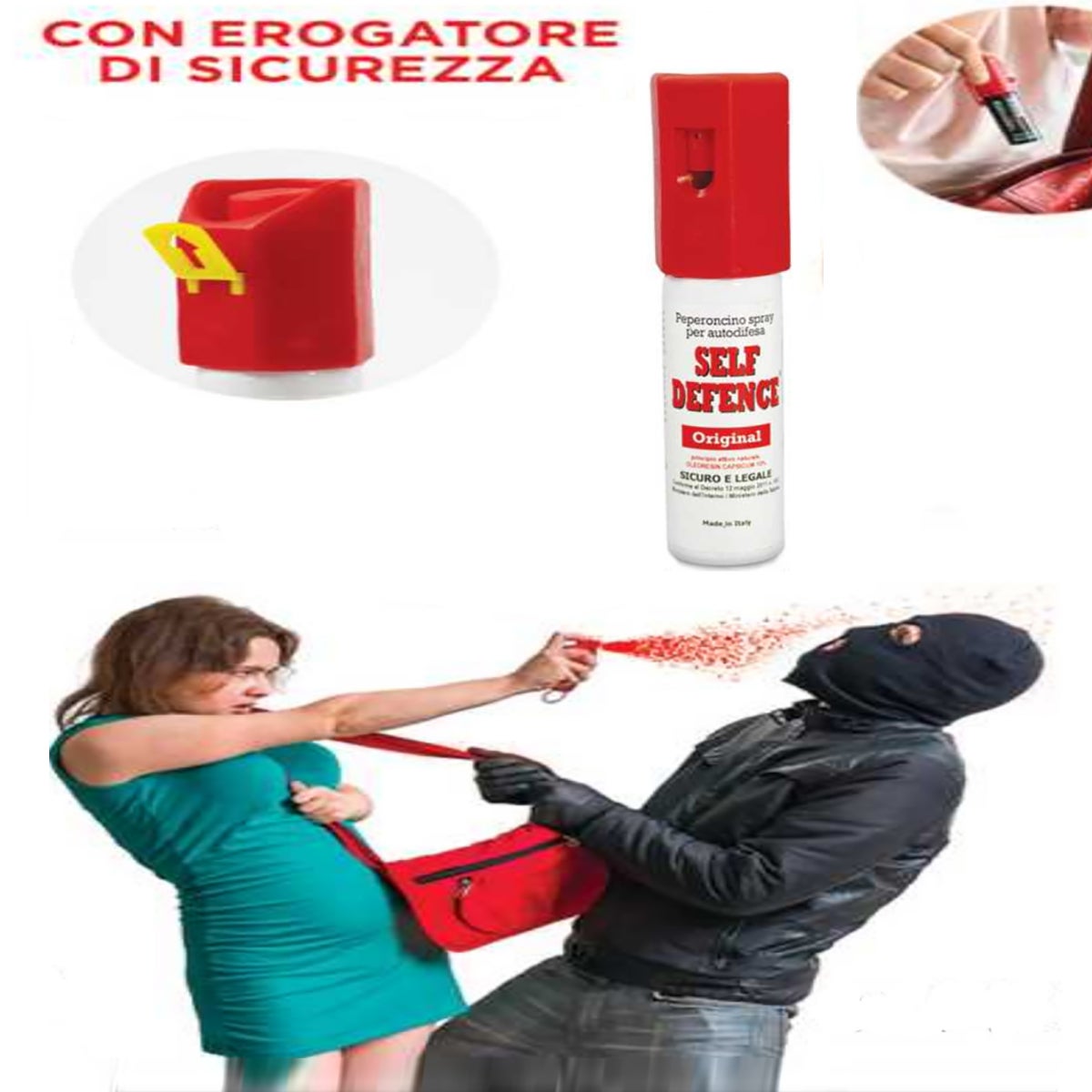 SPRAY AU POIVRE ANTI-ATTAQUE PROFESSIONNEL 15ML AUTODÉFENSE JURIDIQUE - 2