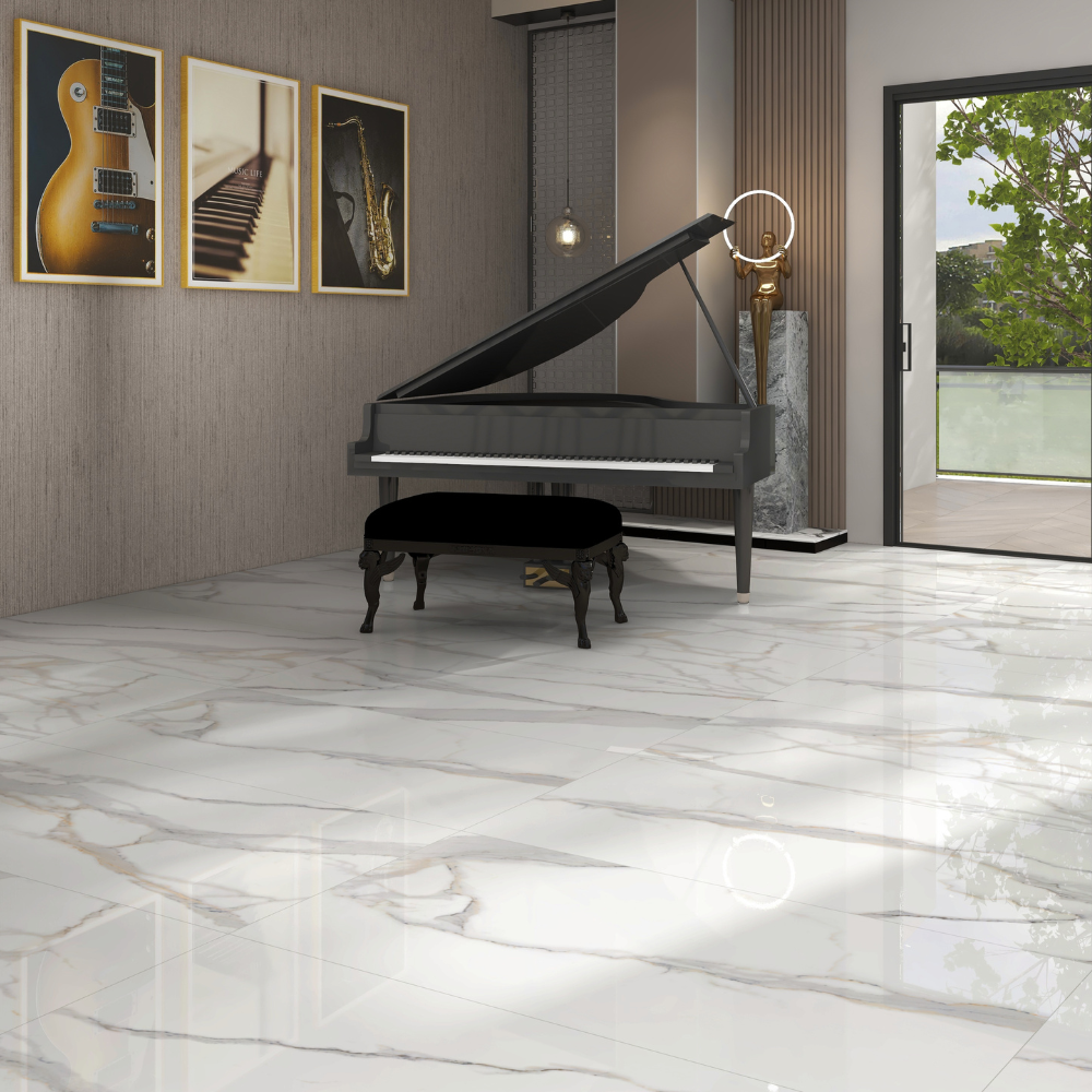 Piastrella da pavimento e rivestimento interno ed esterno 60 x 120 cm Sp. 9.2 mm rettificato effetto marmo - 3