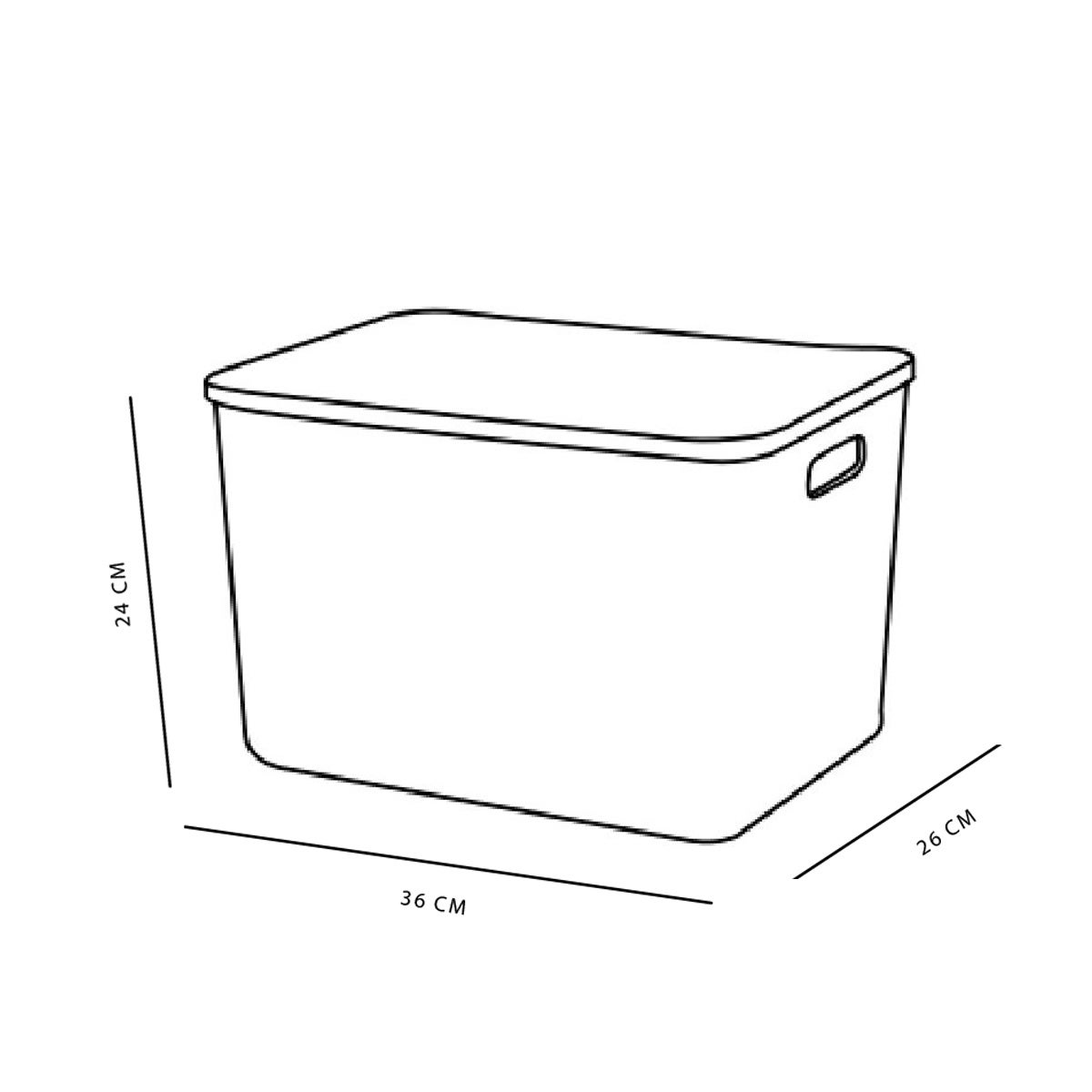 Panier de rangement avec couvercle plastique EQUIPMENT - 4