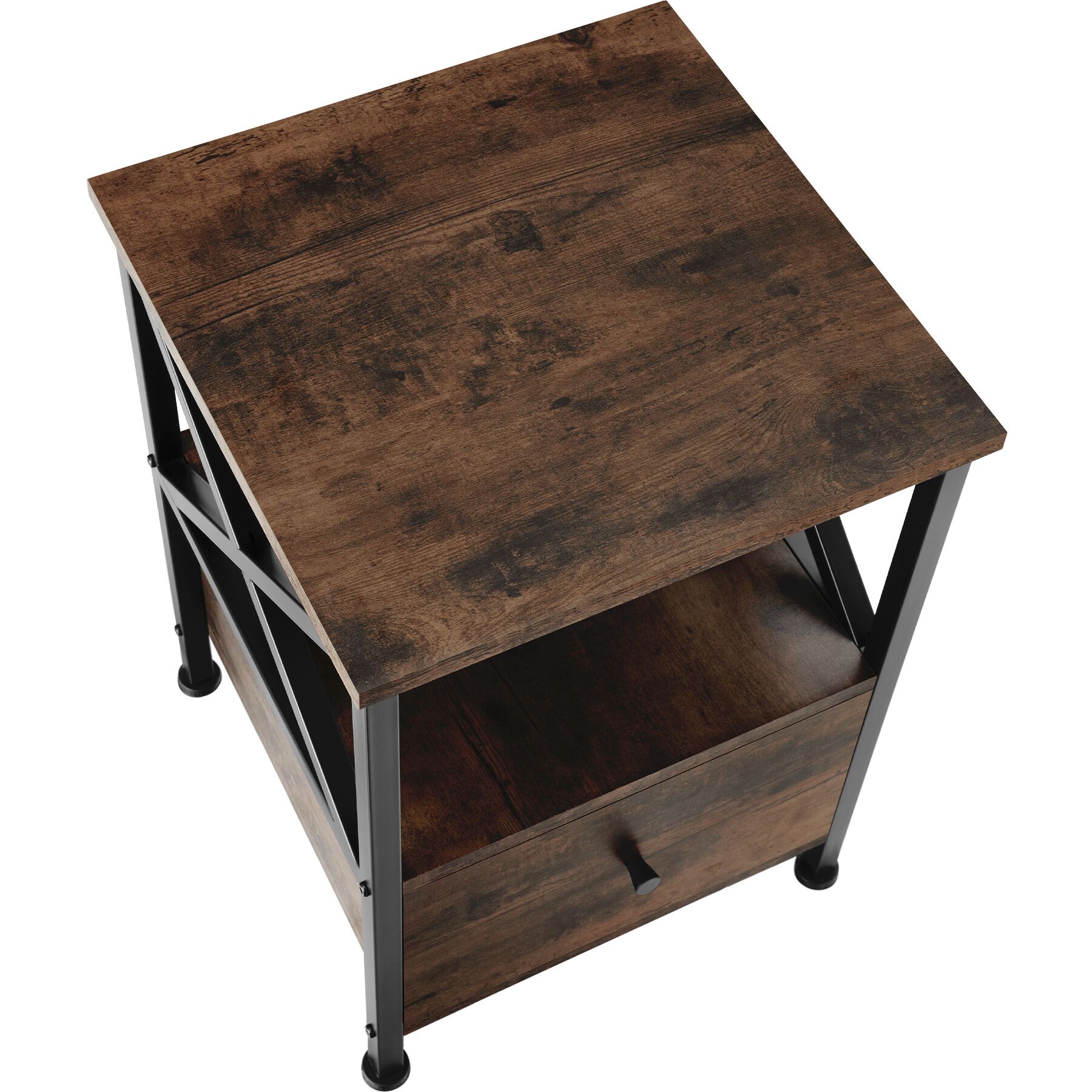 Comodino in pannello truciolare 40 x 41,5 x 55,5 cm TECTAKE - 4