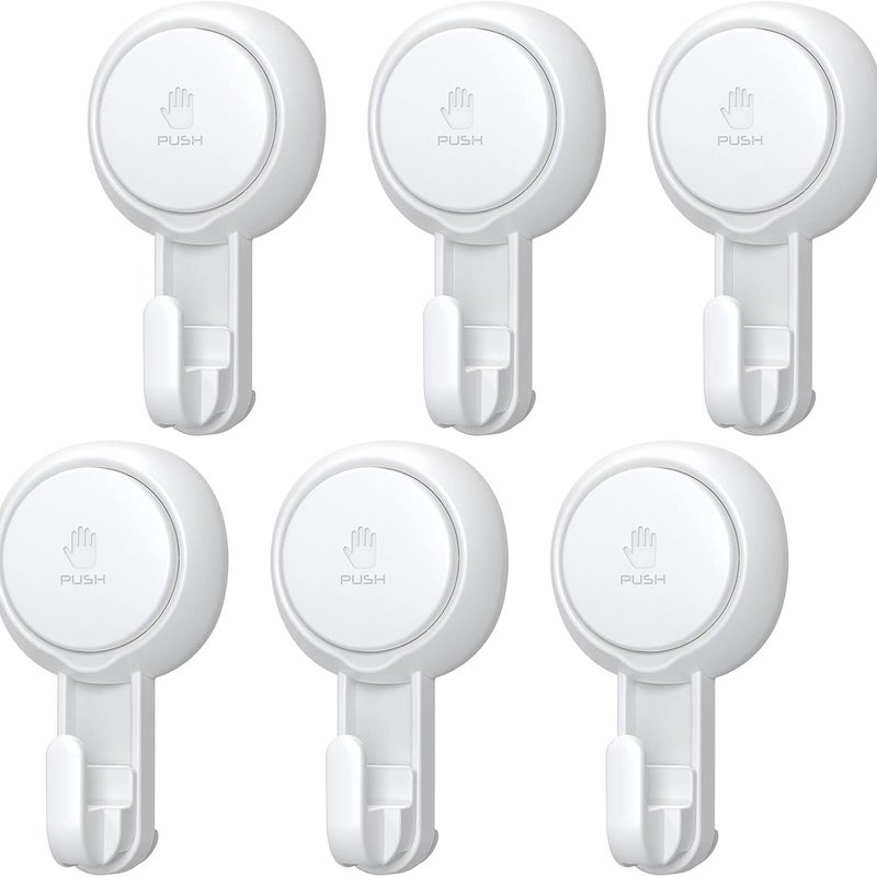 Opakowanie 6 mocnych przyssawek próżniowych, udźwig 5 kg, wielokrotnego użytku, odpowiednie do łazienki i kuchni