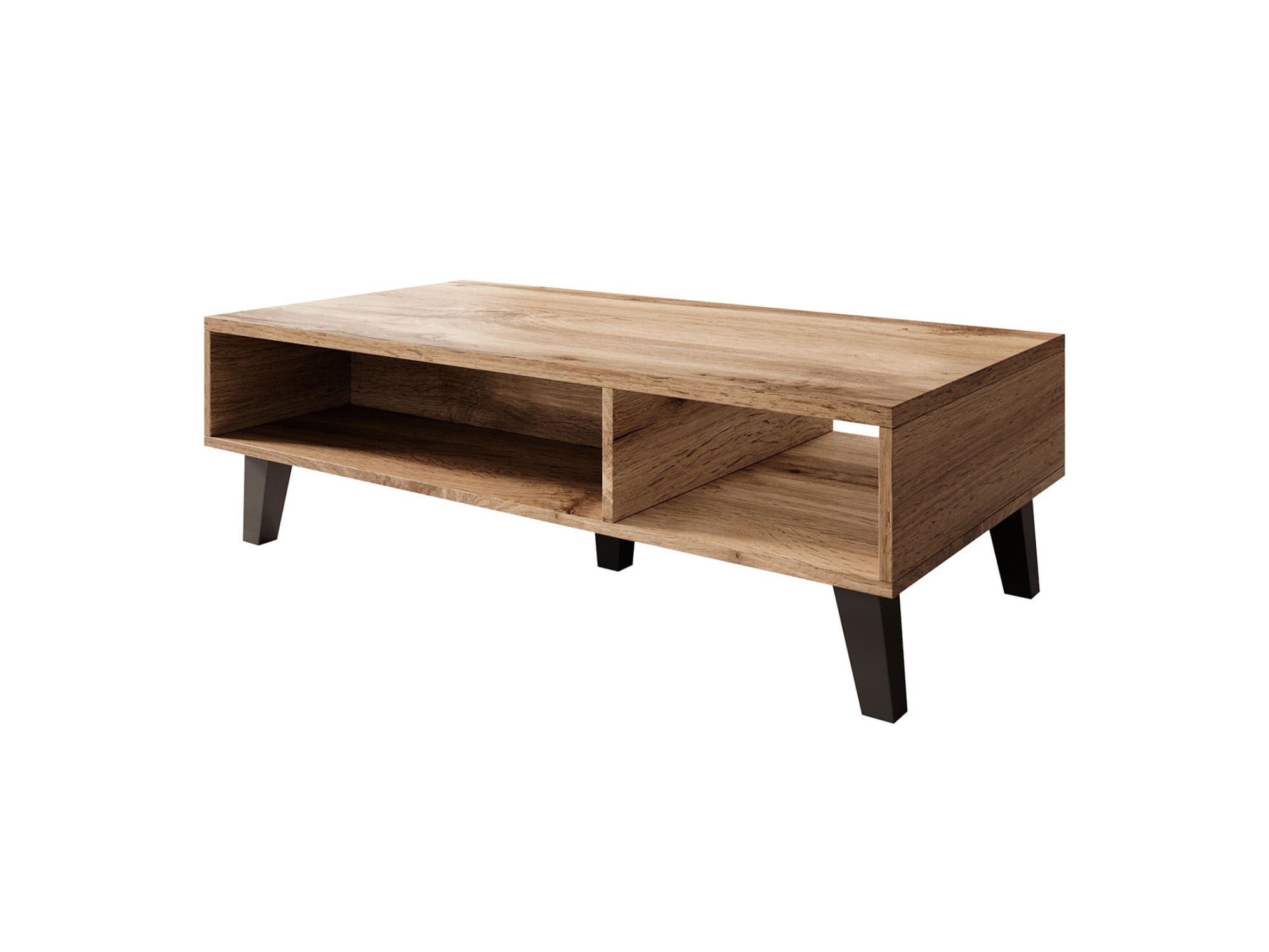 Table basse style industriel 110*60*35 cm bois / gris - LORD - Best Mobilier - 2