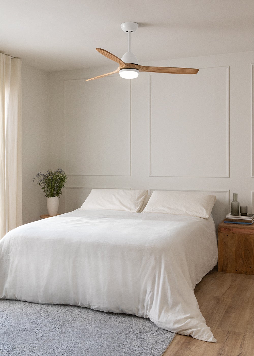 WINDLIGHT CUP DC - Ventilateur de Plafond 40W Silencieux Ø132 cm - Avec Lumière et Sans WIFI - 2