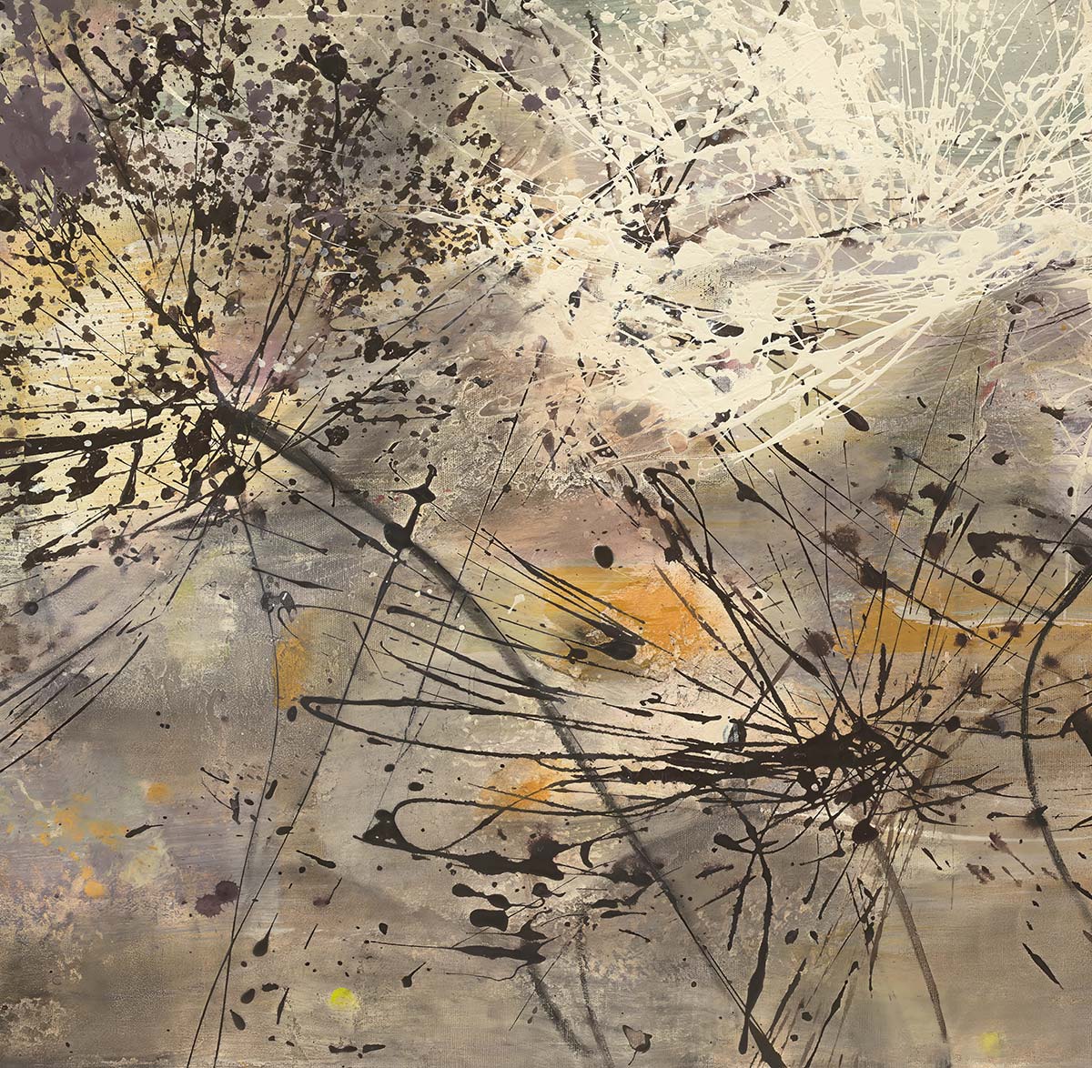 Papier peint pissenlit peinture soufflée - 364x270cm - 3