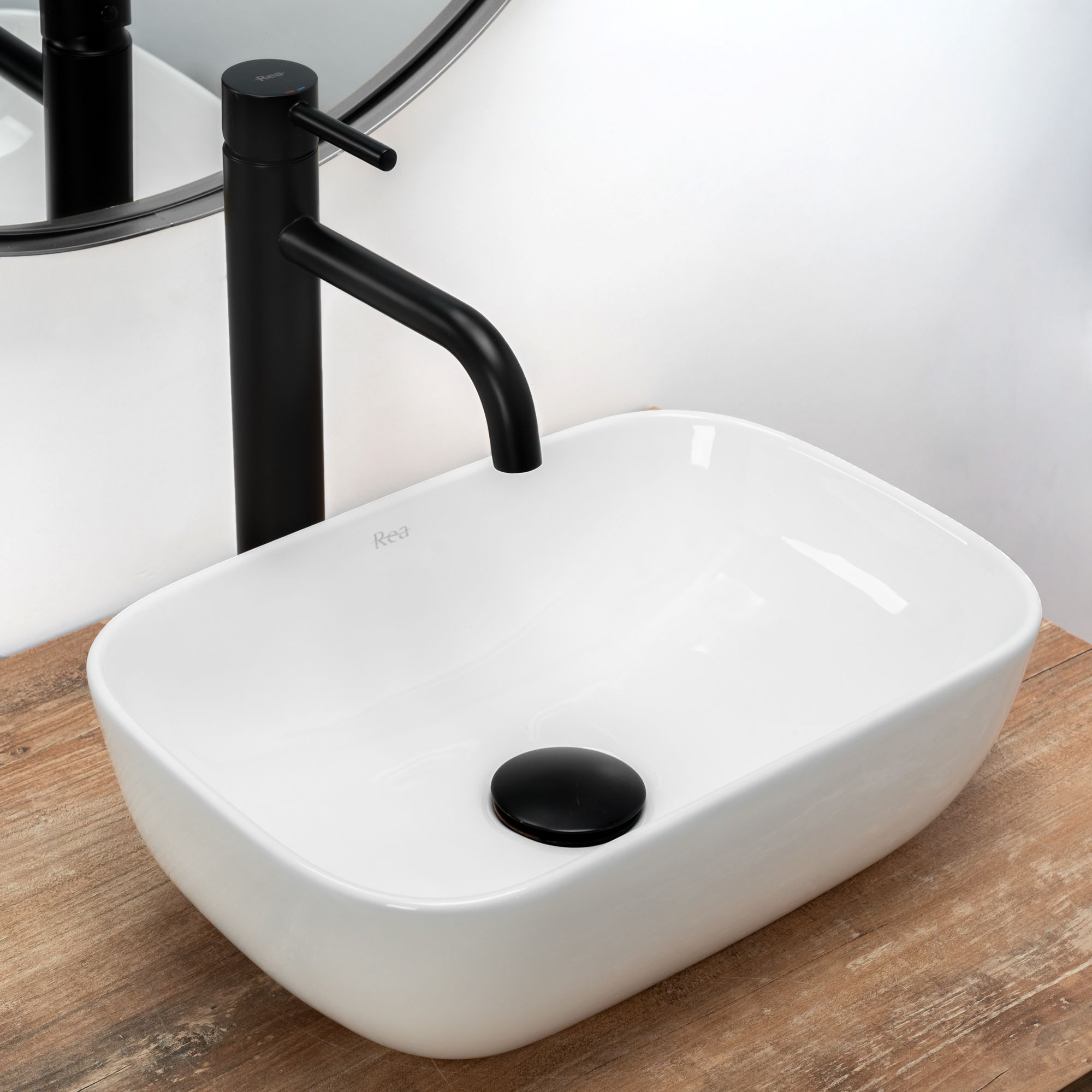 LAVABO SOBRE ENCIMERA REA BELINDA MINI WHITE 36X25X11,5CM - 7
