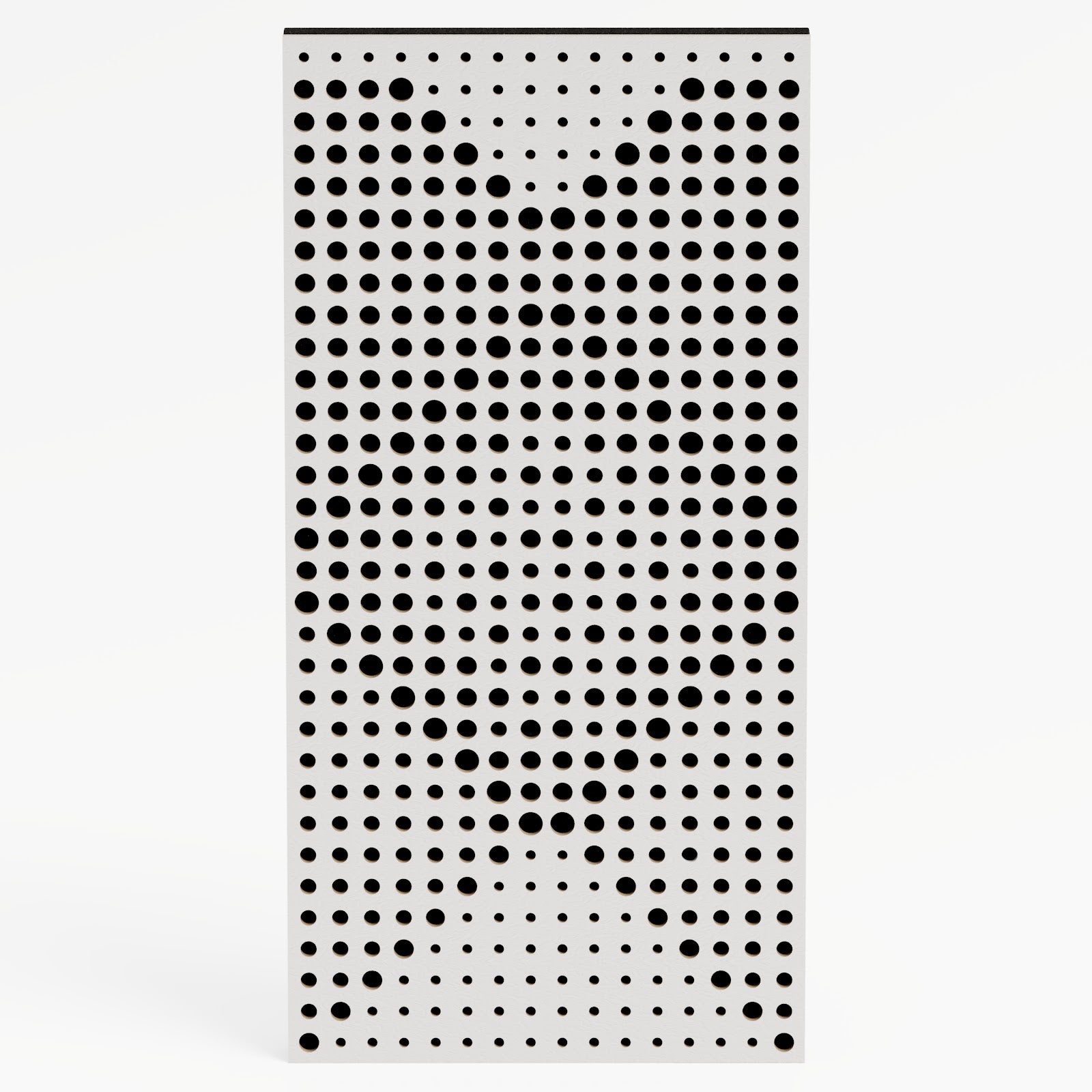 Lot de 4 Panneaux acoustiques étroits insonorisants WILDS 50x25x5 cm -0,5 m² surf.totale -MDF perforé laminé et mousse acoustique -Blanc - 2