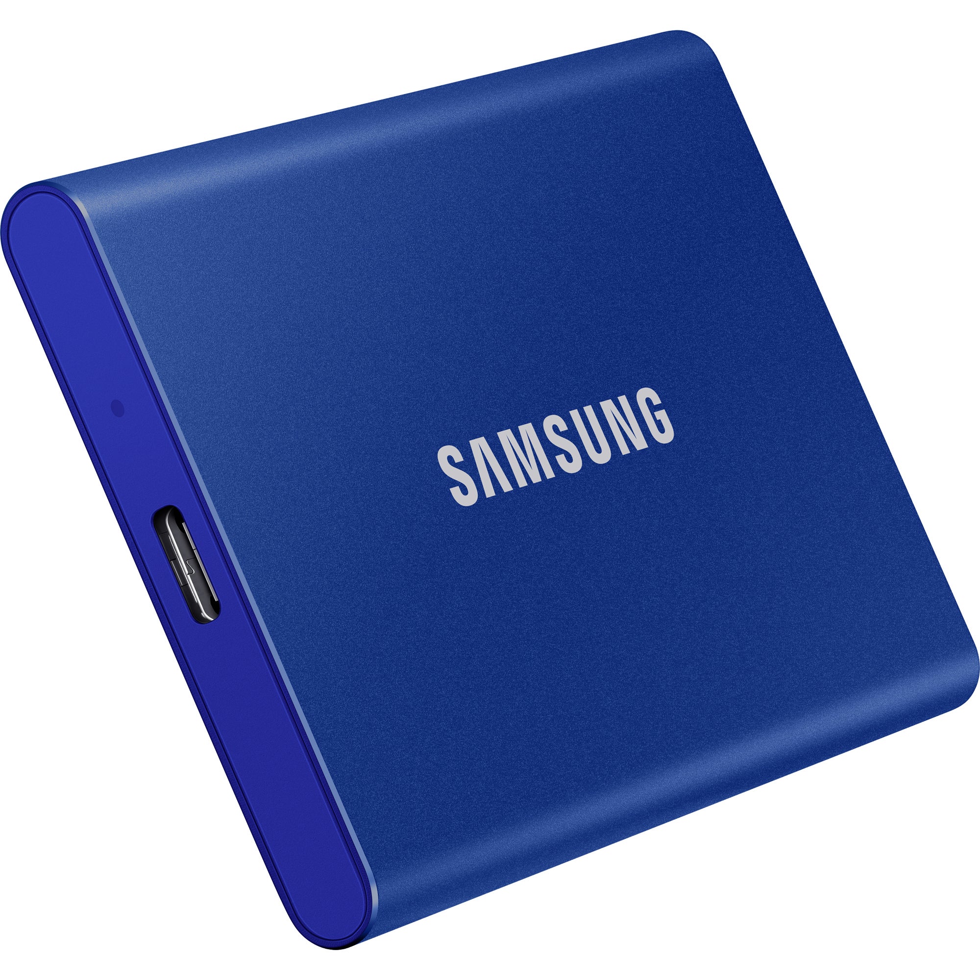 Samsung Portable T7 - SSD externe - USB C 3.2 - Comprend un câble USB C et USB A - Convient pour iPhone 15 - 1 To - Bleu - 3
