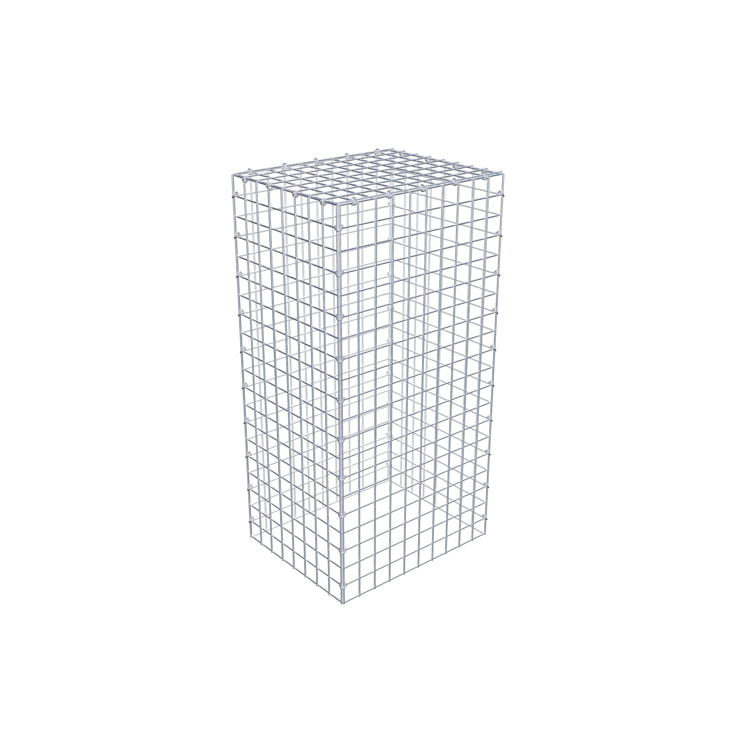 Gavión para apilar en acero galvanizado 100x40x50cm (LxAxP), malla 5 x 5cm, Anillo en C, sin rejilla inferior - 3