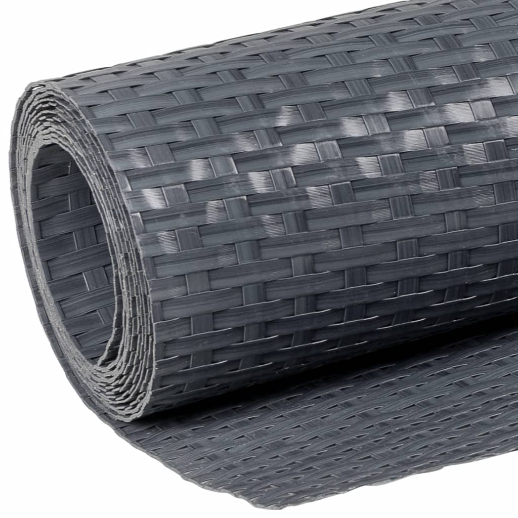 Toldo para balcón de ratán sintético gris antracita 500x90 cm - COMFORTXL - 7