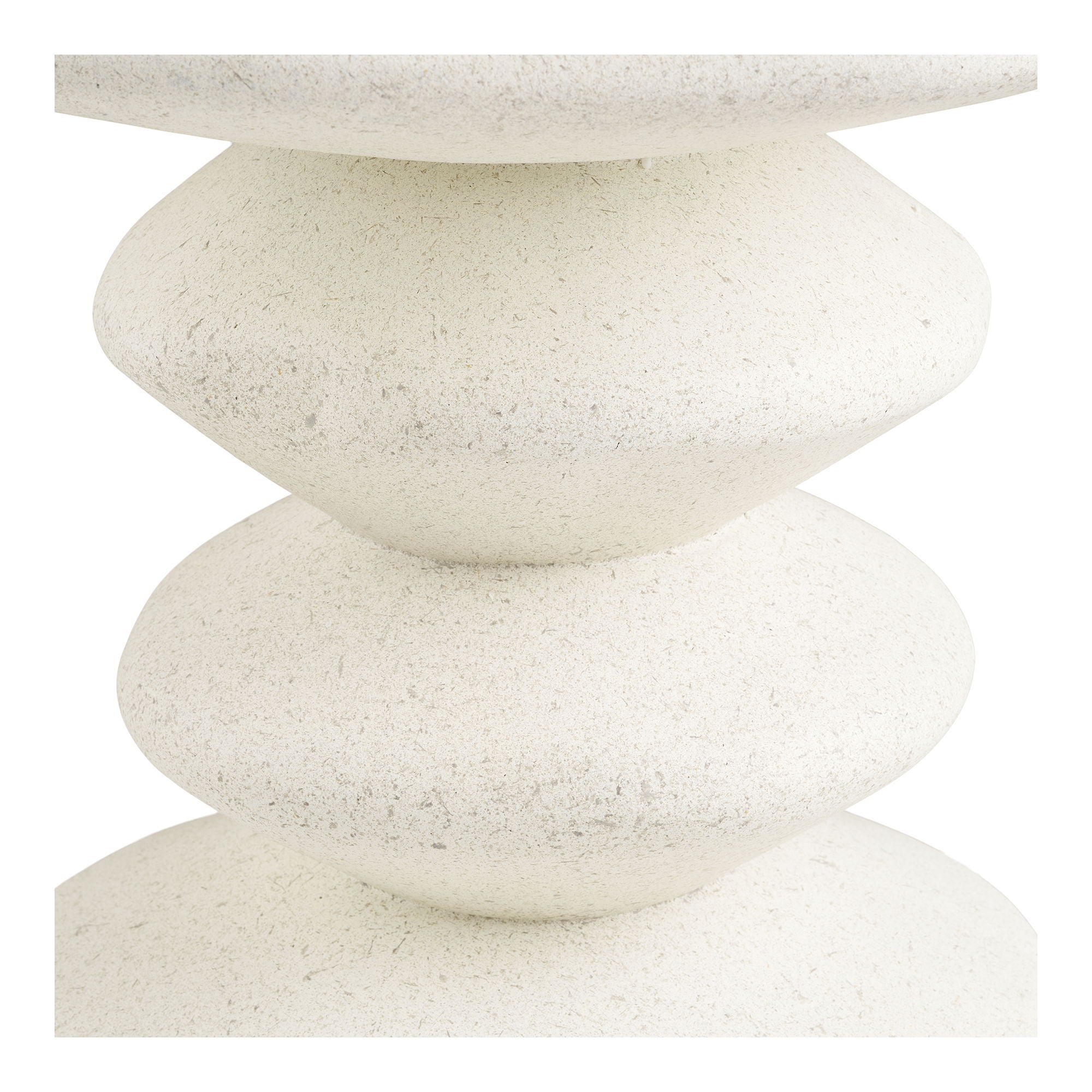 Table d'appoint Blackburn - Table d'appoint, fibre d'argile, blanc<br>ø36x45,5 cm - 4