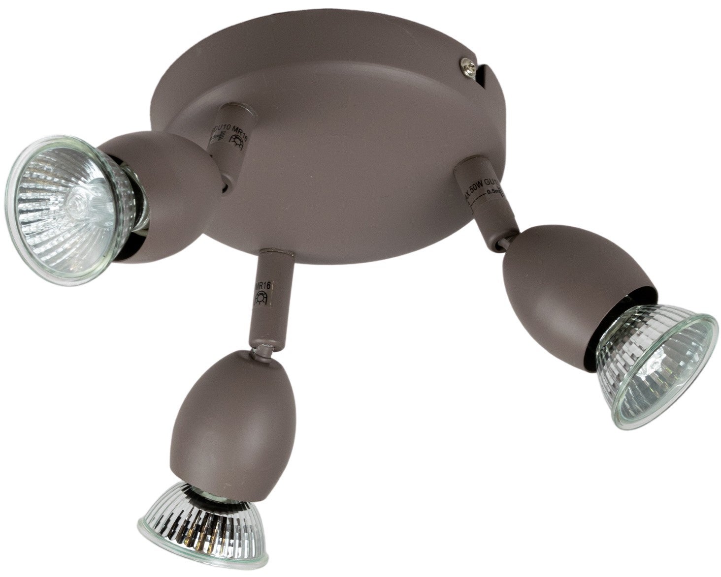 Plafonnier Eglo Consuma 1 - 3 Spots Orientables - Pour Salle De Bain Et Salon - IP44 - Acier Blanc - GU10 Non Fournies
