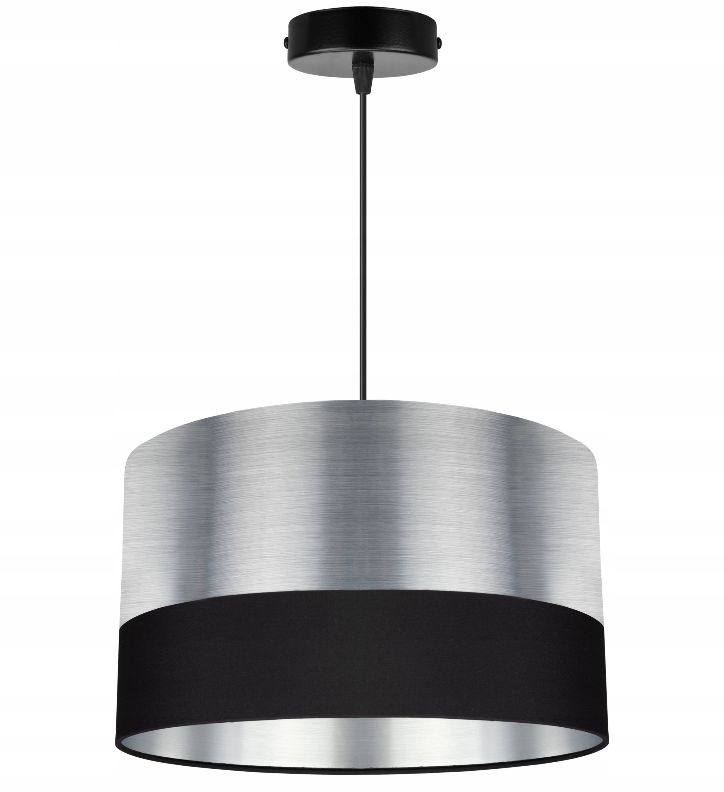 Lampa sufitowa wisząca Chromic boho 1xE27 abażur walec srebrny Light Home LH